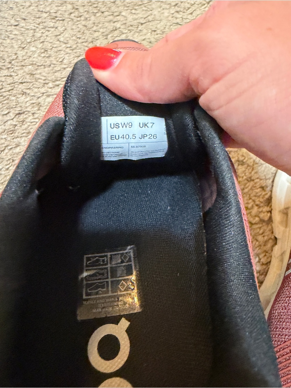 On Running Women's Cloud Go Rust/White Running Shoes - Picture 3 of 3